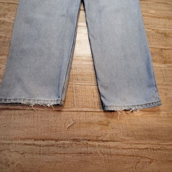 Levi Strauss 550 Mens 38x29 Relaxed Fit Straight Leg Denim Jeans Blue Distressed - Picture 9 of 9